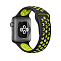 Спортивный ремешoк для Apple Watch Sport 42мм чёрно-салатовый
