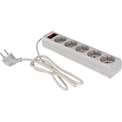 Сетевой фильтр  1.5м EXEGATE EX266862RUS SP-5-1.5G 5 розеток, евровилка, светло-серый