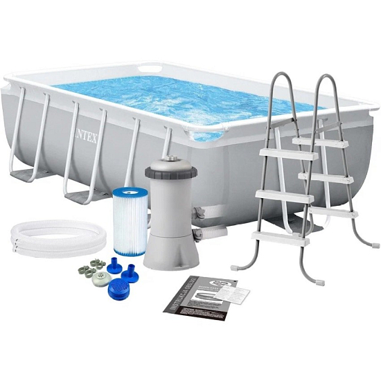 Бассейн каркасный INTEX 26784, Prism Frame 300х175х80см, 3539л, фил.-насос 2006л\ч, лестница