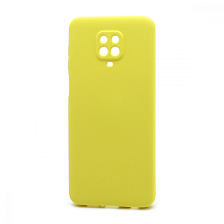 Силиконовый чехол SILICONE CASE New ERA для Xiaomi Redmi Note 9S/Note 9 Pro желтый