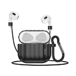 Силиконовый чехол HOCO для Airpods 3 черный, WB22, Glory series