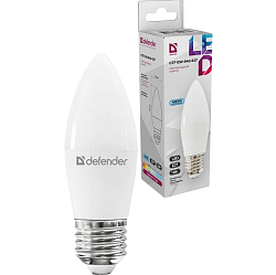 Лампа светодиодная DEFENDER C37 12W/840/E27 свеча, нейтральный белый