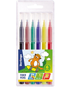 Фломастеры Berlingo "Жил-был кот", 06цв., смываемые, блистер WP00606