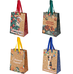 Пакет "Зимнее волшебство" крафт МИКС 18х10х23см 592435