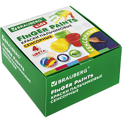 Краски BRAUBERG KIDS для малышей от 1 года, 4 цв по 40 мл 192280