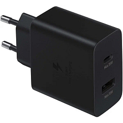 Сетевое ЗУ 1USB/1Type-C SAMSUNG EP-TA220 Black W/O, 35W (EP-TA220NBEGEU)