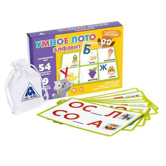 Настольная игра "Умное лото. Алфавит"   3807325