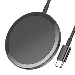 Беспроводное ЗУ HOCO CW52 Enjoy, Magsafe charger, пластик, чёрный