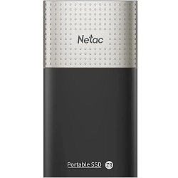 Внешний SSD 250Gb NETAC External Z9 <NT01Z9-250G-32BK> (USB3.2, up to 550/480MBs, 90х47.5х11.5mm, Aluminium+Plastic)