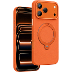 Задняя накладка KEEPHONE MEHOLD MAGSAFE LEATHER CASE WITH RING HOLDER для iPhone 17 PRO MAX, ORANGE