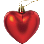 Украшение ёлочное ЗОЛОТАЯ СКАЗКА "Сердца" 3 шт, 7 см, пластик, красные, 590900