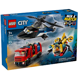 Конструктор LEGO CITY 60462 Вертолет, пожарная машина и подводная лодка