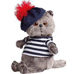 Мягкая игрушка Басик в тельняшке и берете, 25 см (Ks25-010)