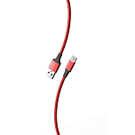 Кабель USB <--> Type C  1.0м SMARTBUY S14 красный/черный (iK-3112-S14rb)