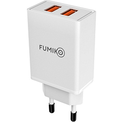 Сетевое ЗУ 2USB 2.4A FUMIKO CH13 белое