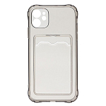 Задняя накладка SC276 для iPhone 11 (black) с карманом для пластиковых карт