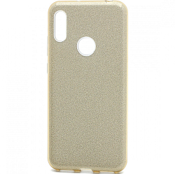 Силиконовый чехол FASHION для Honor 8A/Y6 (2019) золотистый с блестками