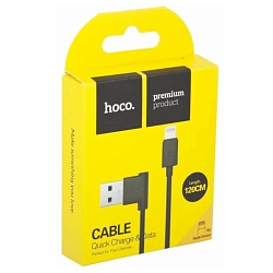 Кабель USB <--> Lightning  1.2м HOCO UPL11 L-образный дизайн чёрный
