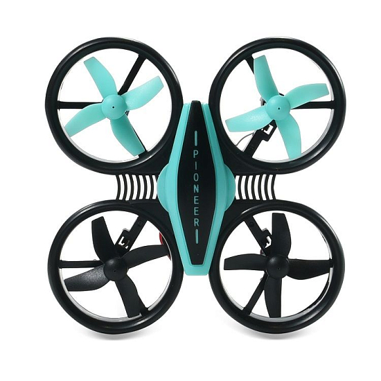 Квадрокоптер р/у "Мини-дрон RFD036" (8,5 см, 4 кан., 3D трюк, свет, USB, зап. дет., голубой)