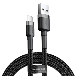 Кабель USB <--> Type-C  3.0м BASEUS Cafule Cable черный (CATKLF-UG1)