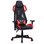 Кресло игровое CACTUS CS-CHR-090BLR черный/красный сиденье черный/красный эко.кожа/сетка крестовина пластик пластик черный