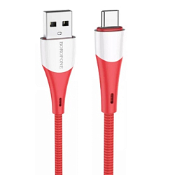 Кабель Lightning <--> Type-C  1.0м BOROFONE BX60 Superior, красный, 20Вт, QC3.0