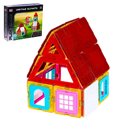 Магнитный конструктор «Цветные магниты», 50 деталей