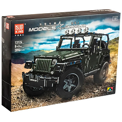 Конструктор MOULD KING 13124, Jeep, внедорожник, 2096 деталей, зелёный, тёмный (арт.80002049)