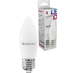 Лампа светодиодная DEFENDER C37 12W/865/E27 свеча, холодный дневной