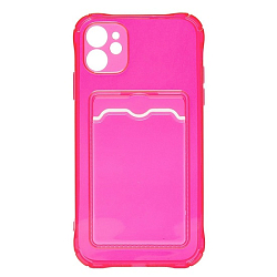Задняя накладка SC276 для iPhone 11 (pink) с карманом для пластиковых карт