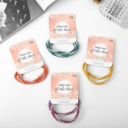 Резинка для волос "Спорт" (набор 2 шт) плетение люкс, 5 см, микс   9291974