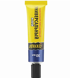 Клей Секунда 30мл универсальный BOX-10 шоу-бокс кристально-прозрачный (10/60)