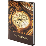 Блокнот А5 (135х206 мм), 96 л., твердый переплет, лам. обл, клетка, BRAUBERG, "Время",123247