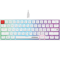 Клавиатура DEFENDER Eternal GK-019 RU,белый,RGB, механич.
