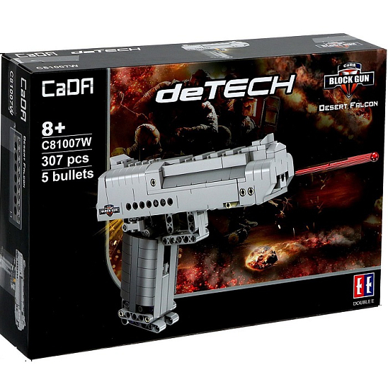 Конструктор техно «Пистолет», 307 деталей, 5 пуль, стреляет