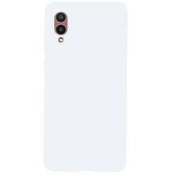 Задняя накладка SILICONE COVER Soft Matte для Samsung Galaxy A02 белый