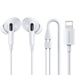 Наушники REMAX RM-533i, Wired, 8 pin, белый