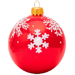 Шар "Снежинка", 85мм, в подарочной упаковке КУ-85-204444