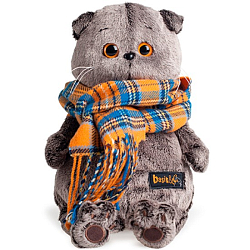 Мягкая игрушка Басик и шарф в клеточку, 25 см (Ks25-002)