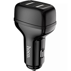 Авто ЗУ 2USB 2.4A HOCO Z36, Leader microUSB, черный