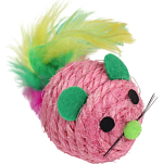 Шарик-мышь из сизаля, 4,2 см, розовый   7865593