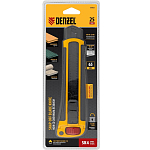 Нож 25мм DENZEL 78908, сменное лезвие, SK4, корпус из ABS + TPR, торцевой зажим