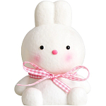 Ночник "Зайчик" LED 1Вт от батареек 3хAG10 бело-розовый 7,4х9,2х12,5 см   7329145