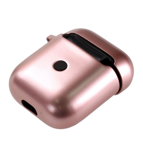 Металлический чехол NONAME для Airpods 2, Stainless steel case, розовый