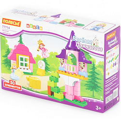 Конструктор ПОЛЕСЬЕ "Макси" - "Весёлая принцесса" (50 элементов) (в коробке)