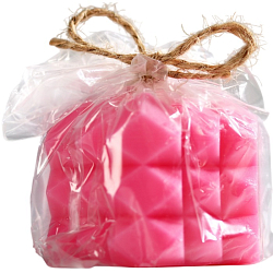 Свеча интерьерная «Геометрия», розовая, 5,5 х 5 см 9101378