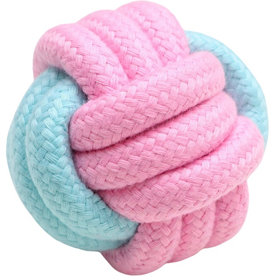 Мячик из каната, 6 см, мятный/розовый   7883191