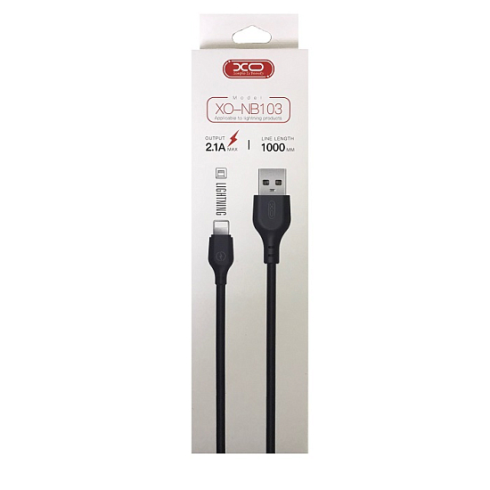 Кабель USB <--> Lightning  1.0м XO NB103 черный