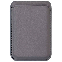 Кошелек для карт MagSafe Leather Wallet для iPhone (№12 Серый) (с лого)