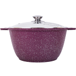Кастрюля 4л KUKMARA линия "Trendy style" (ФИОЛЕТОВАЯ), со стеклянной крышкой, к41tsm